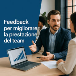 Membri di un team che condividono feedback e migliorano le prestazioni