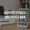 Tecnico che effettua la valutazione del rischio microclima in ufficio