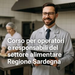 Operatore del settore alimentare durante un corso di aggiornamento HACCP