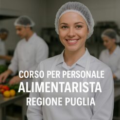 Operatore alimentare durante un corso di formazione HACCP per la sicurezza igienica