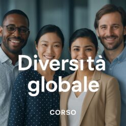 Team aziendale variegato che collabora in un ufficio inclusivo