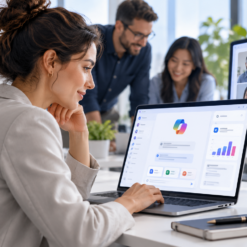Professionista che utilizza Microsoft 365 Copilot e Outlook per migliorare la produttività