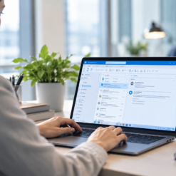 Schermata della nuova esperienza Outlook su diversi dispositivi